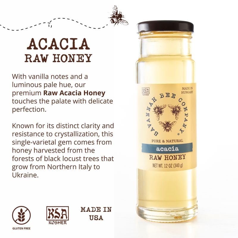 Savannah Bee honey pours smoothly from a spoon, ideal for toast.