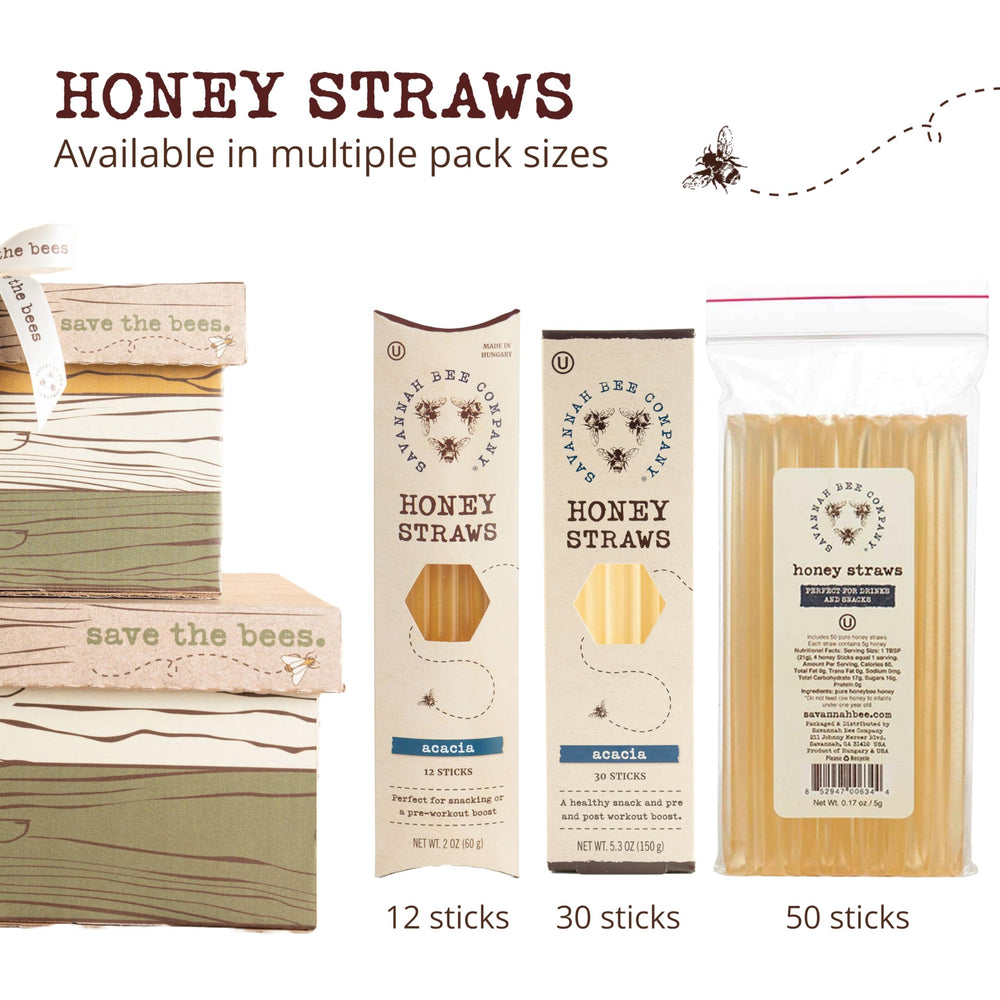 Savannah Bee honey straw with kosher-certified status for mindful snacking.