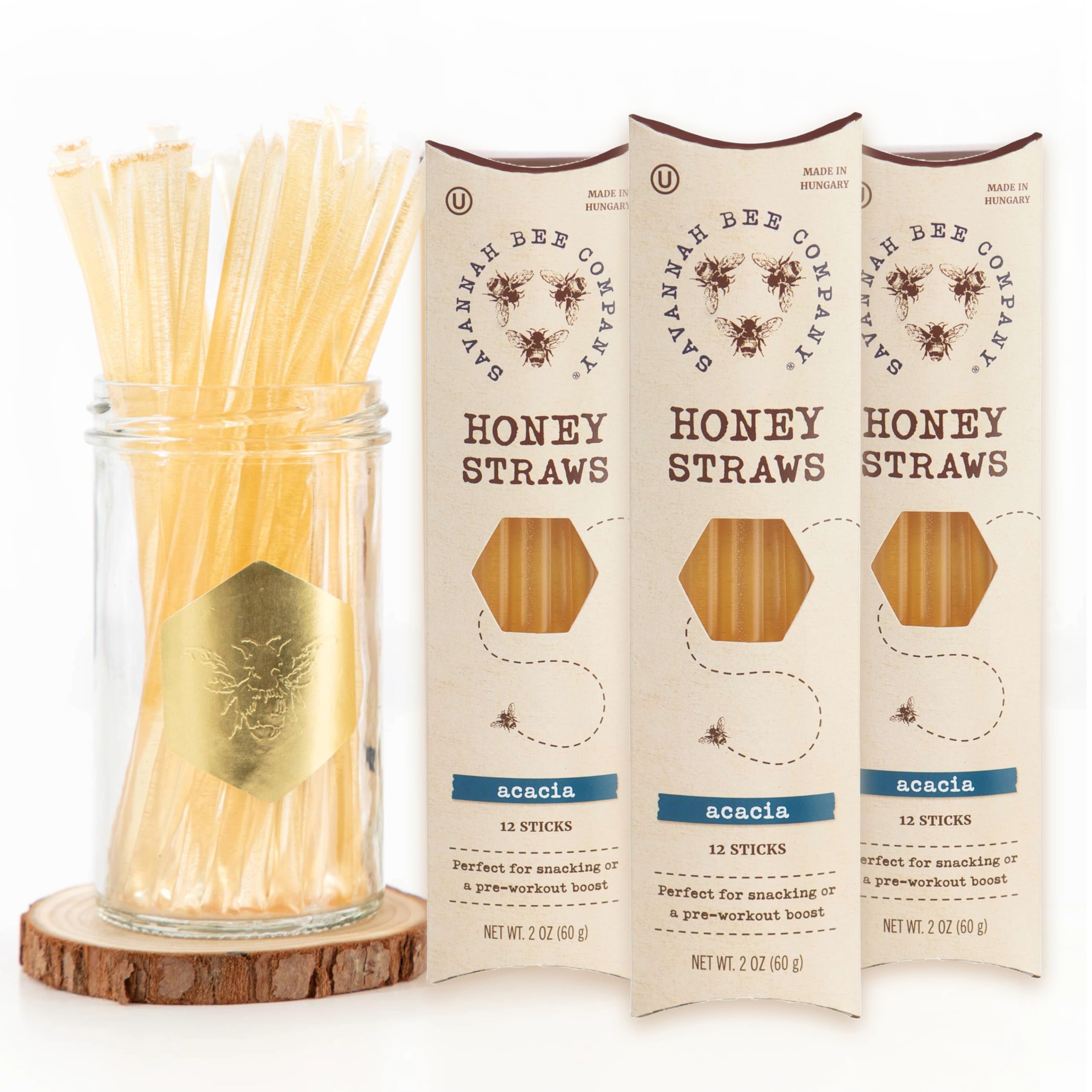 Savannah Bee honey straw is convenient on-the-go sweetness.