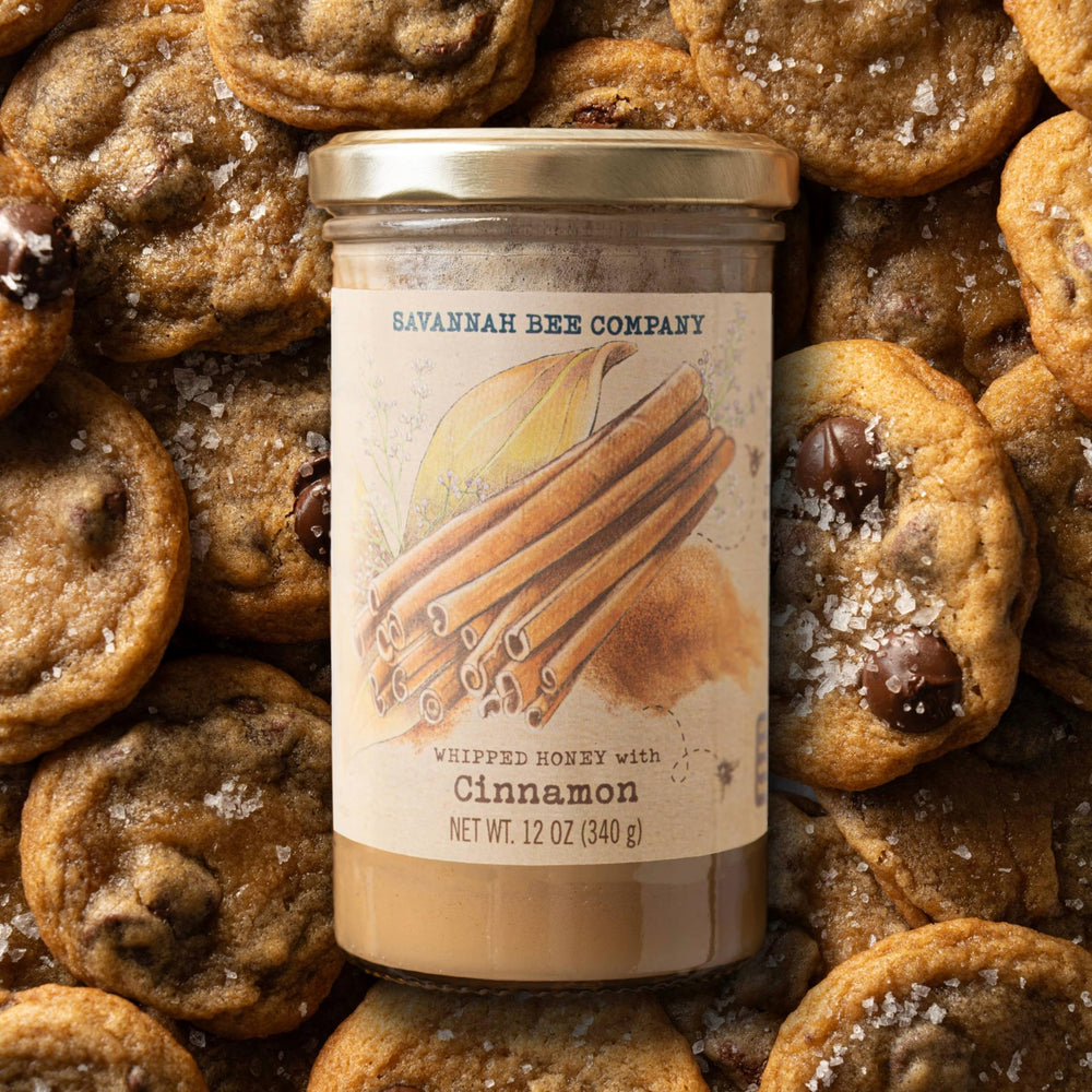 Savannah Bee Whipped Honey Cinnamon coffee swirl for aromatic sweetness.