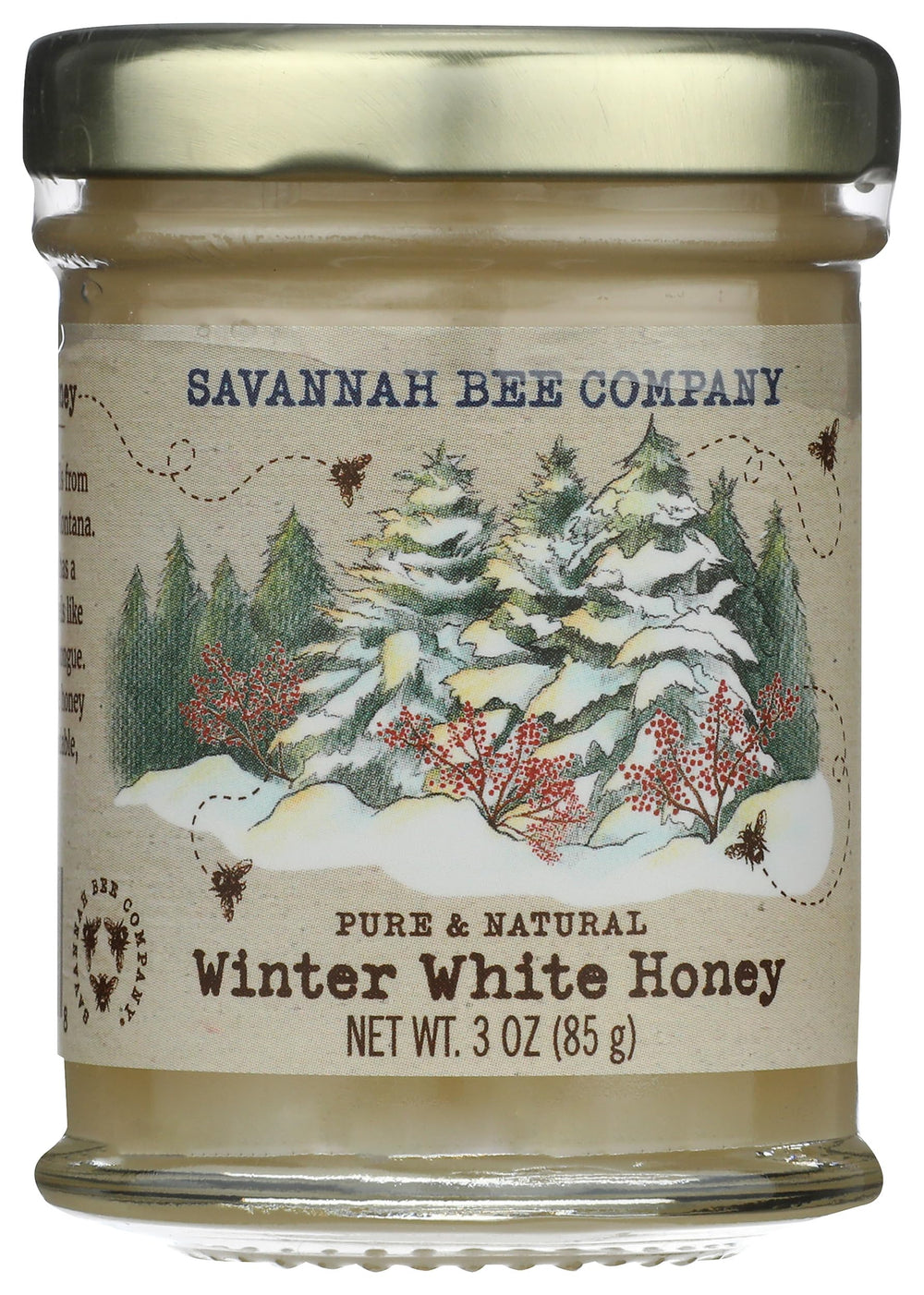 Savannah Bee Winter White bottle with creamy texture for spreading