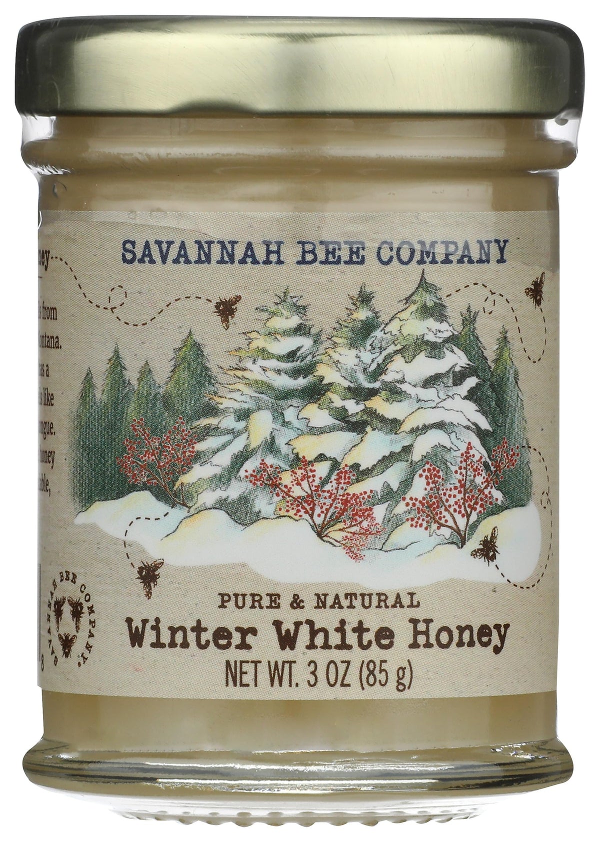 Savannah Bee Winter White bottle with creamy texture for spreading
