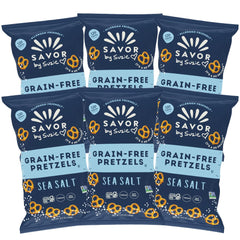 Savor by Suzie gluten-free sea salt pretzels for a crisp gluten-aware snack.