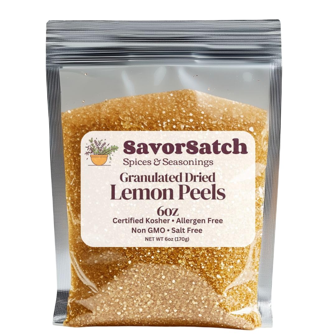 SavorSatch lemon peel granules pack for long-lasting citrus flavor