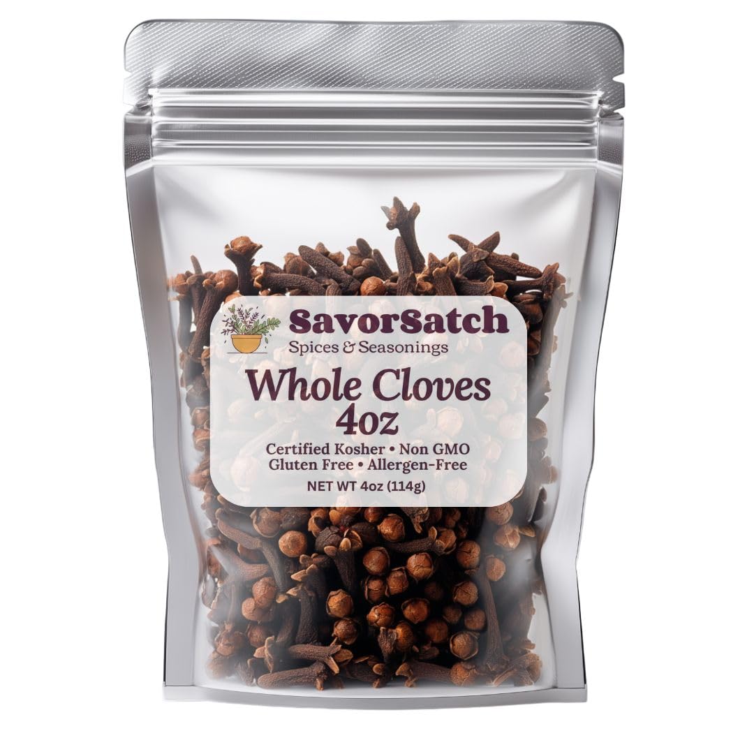 SavorSatch Whole Cloves pouch front showing premium packaging for freshness