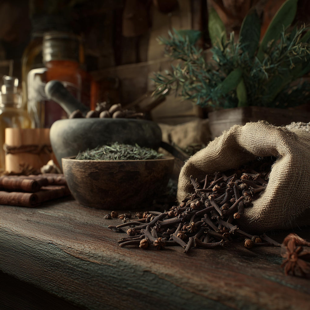 SavorSatch Whole Cloves steeping in tea for fragrant beverages