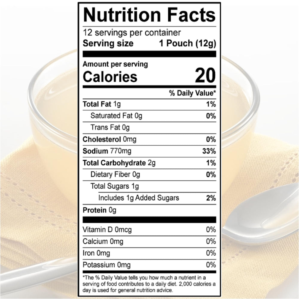 Savory Choice broth concentrate prepared-serve bowl ready for meals.