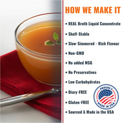 Savory Choice gluten-free dairy-free label highlights an allergy-friendly broth option.