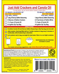 Savory Fine Foods Savory Saltine Original packet-closeup highlights ready-to-use seasoning
