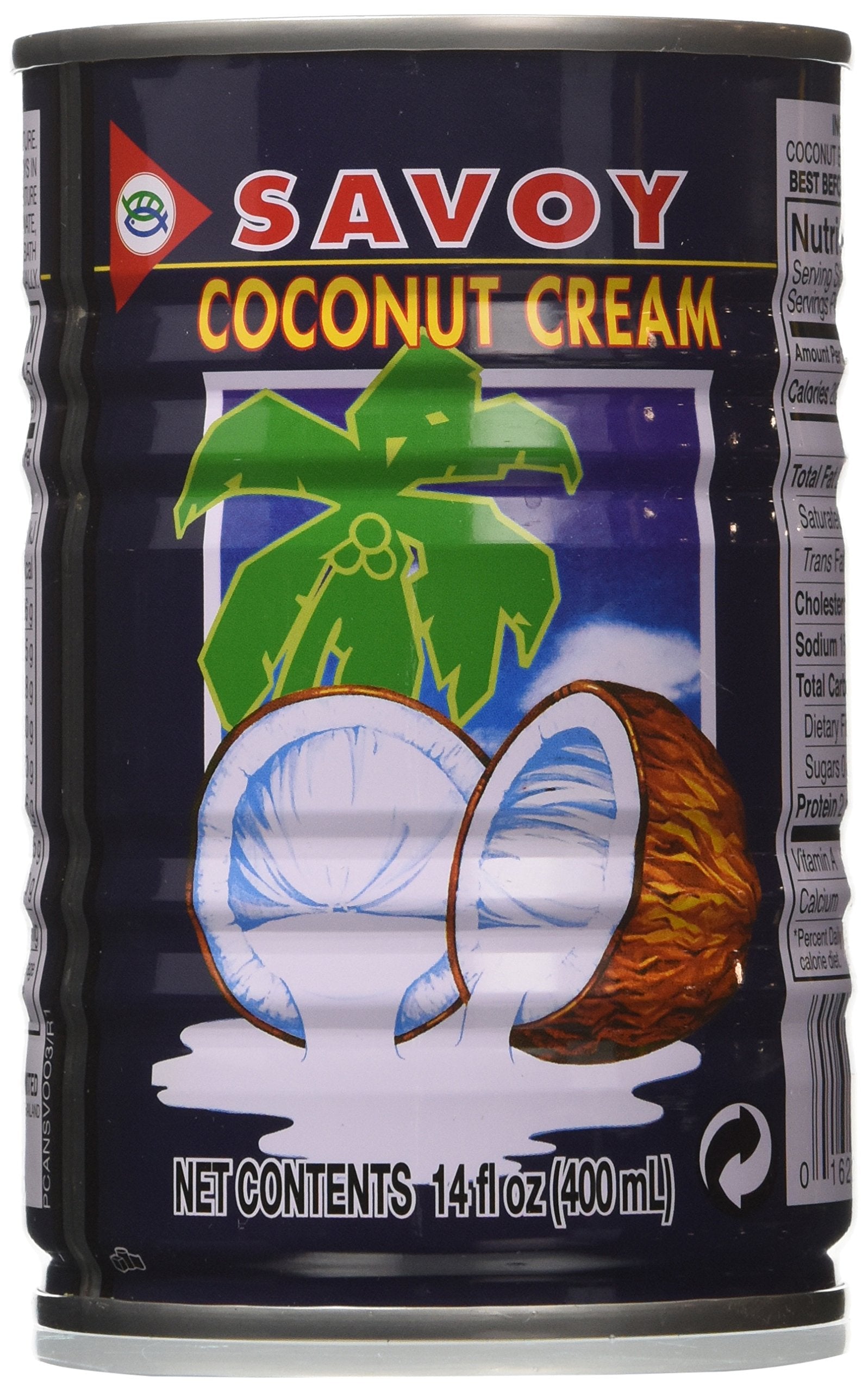 Savoy Coconut Cream pack of six cans ready for curries and desserts.