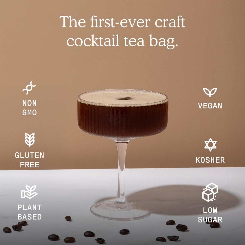 SaySO espresso martini cocktail in glass with premium craft presentation.