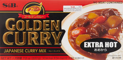 S&B Golden Curry Extra Hot packaging invites quick weeknight meals.