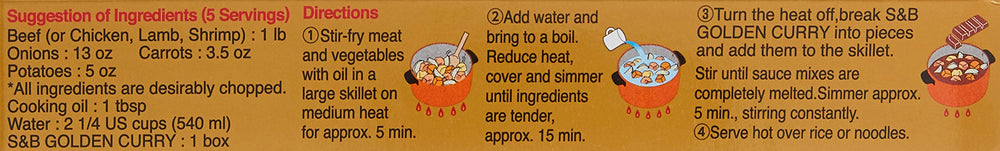 S&B Golden Curry Hot in a simmering pot releasing spice aroma.