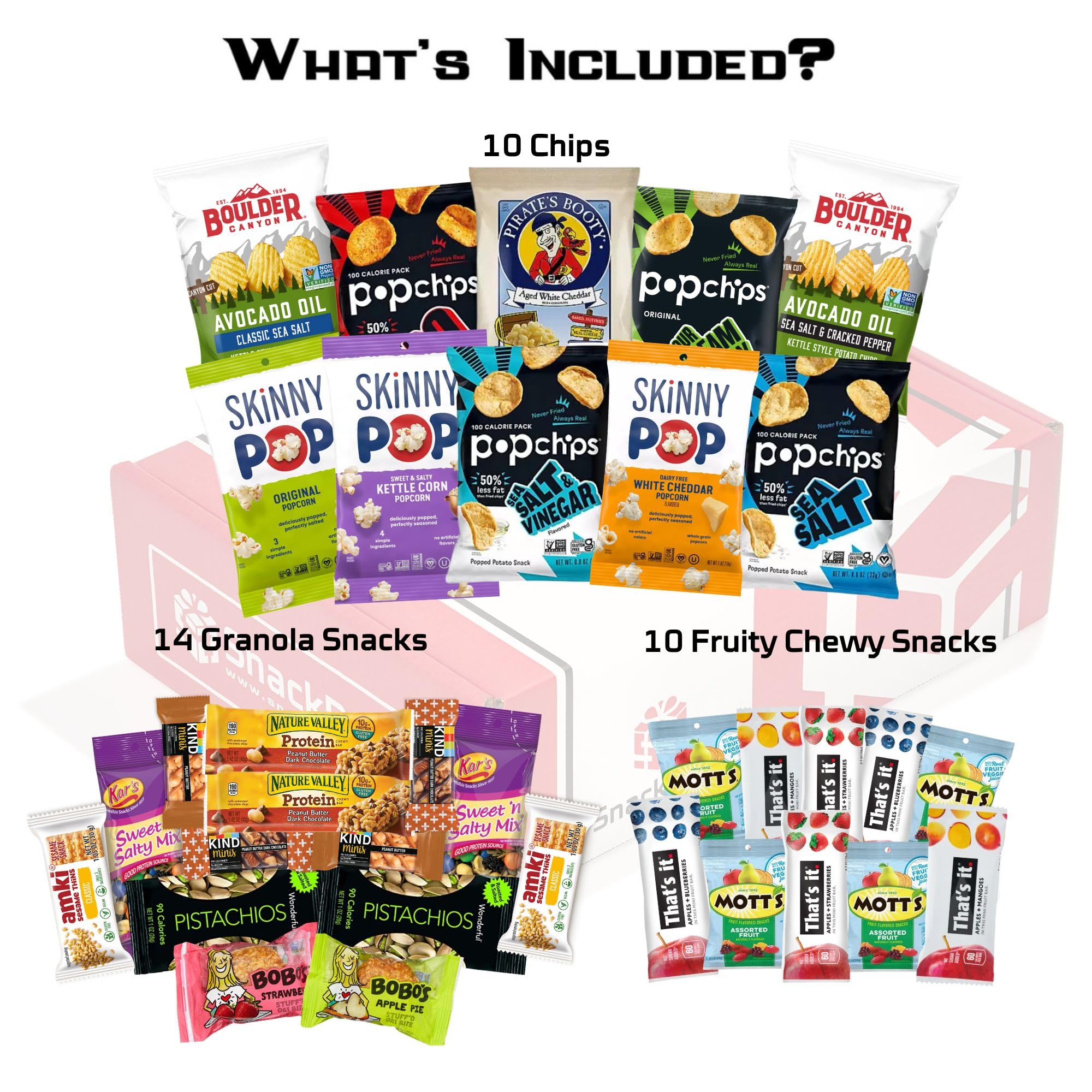 SB SnackBOX chips and crackers closeup show gluten-free crunch.