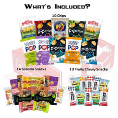 SB SnackBOX chips and crackers closeup show gluten-free crunch.