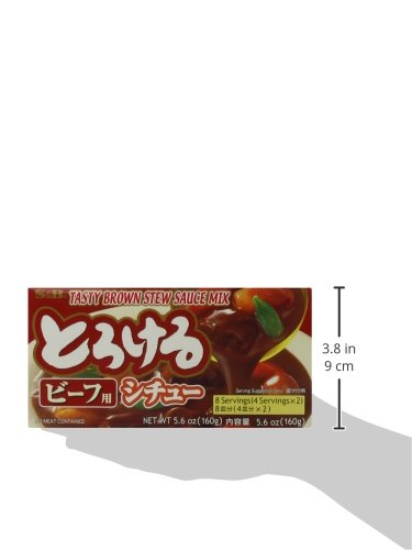 S&B Tasty Beef Stew Sauce Mix plated for a comforting dish.