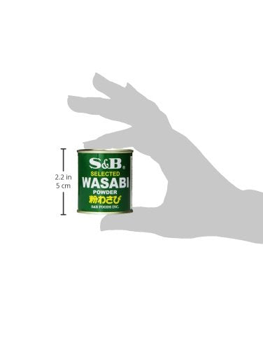 S&B Wasabi Powder sushi plate shows natural color and clean ingredients.