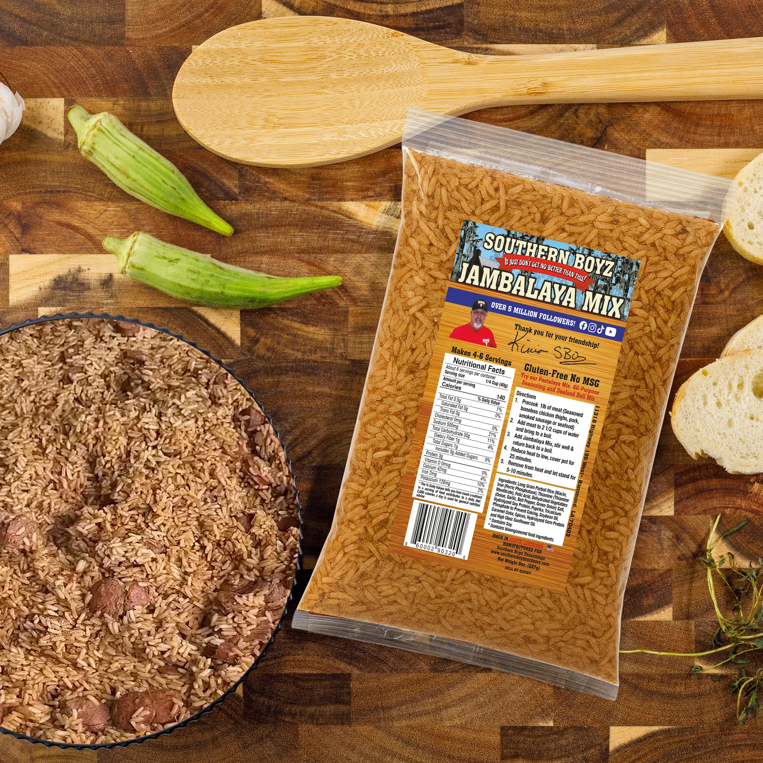 SBO Cajun Creole spices close-up detail.
