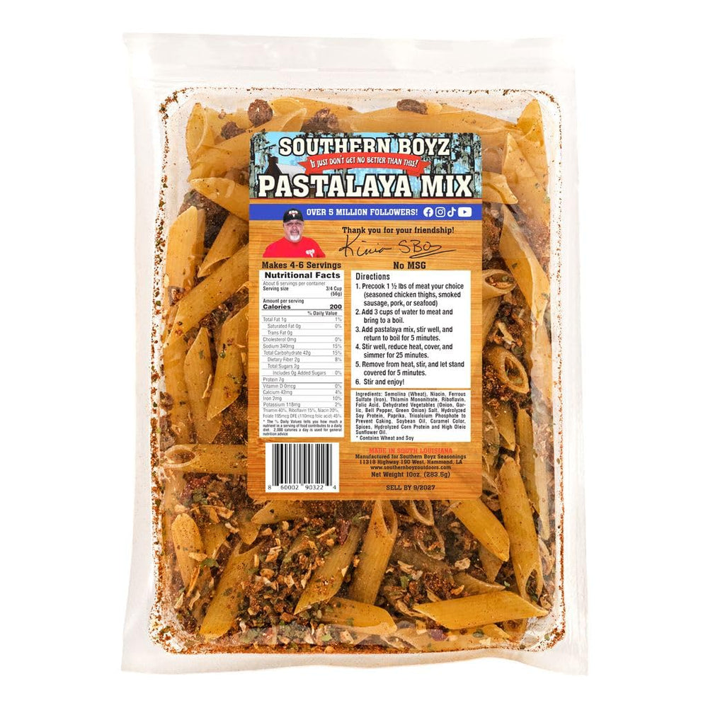 SBO Pastalaya mix with Penne bag, no MSG blend for quick meals.