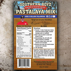 SBO Pastalaya mix in pot during cooking for easy one-pot Cajun dinner.