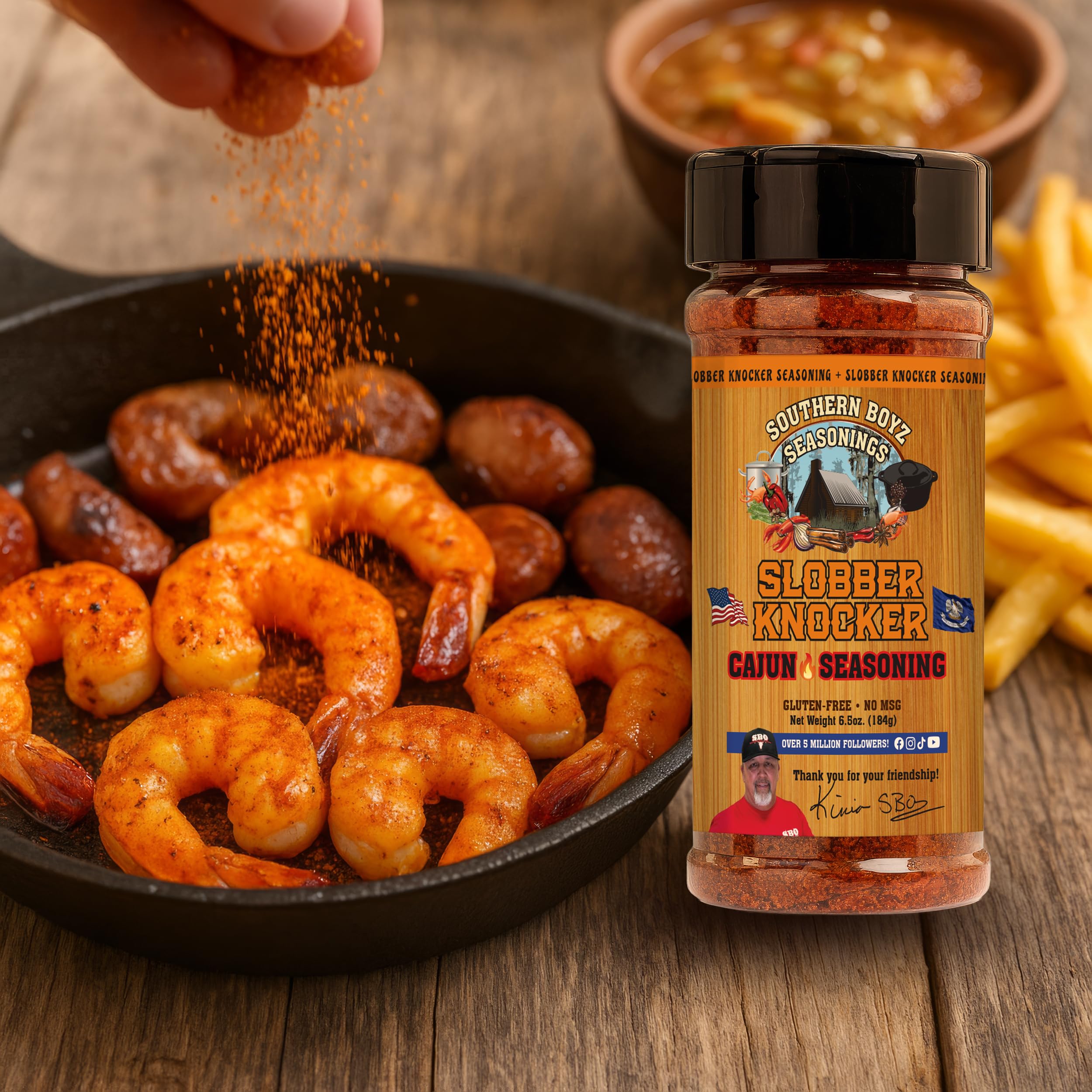SBO Slobber Knocker seasoning mix bowl highlighting complex herbs and spices.