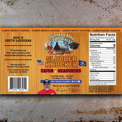 SBO Slobber Knocker shaker on counter ready to season vegetables.