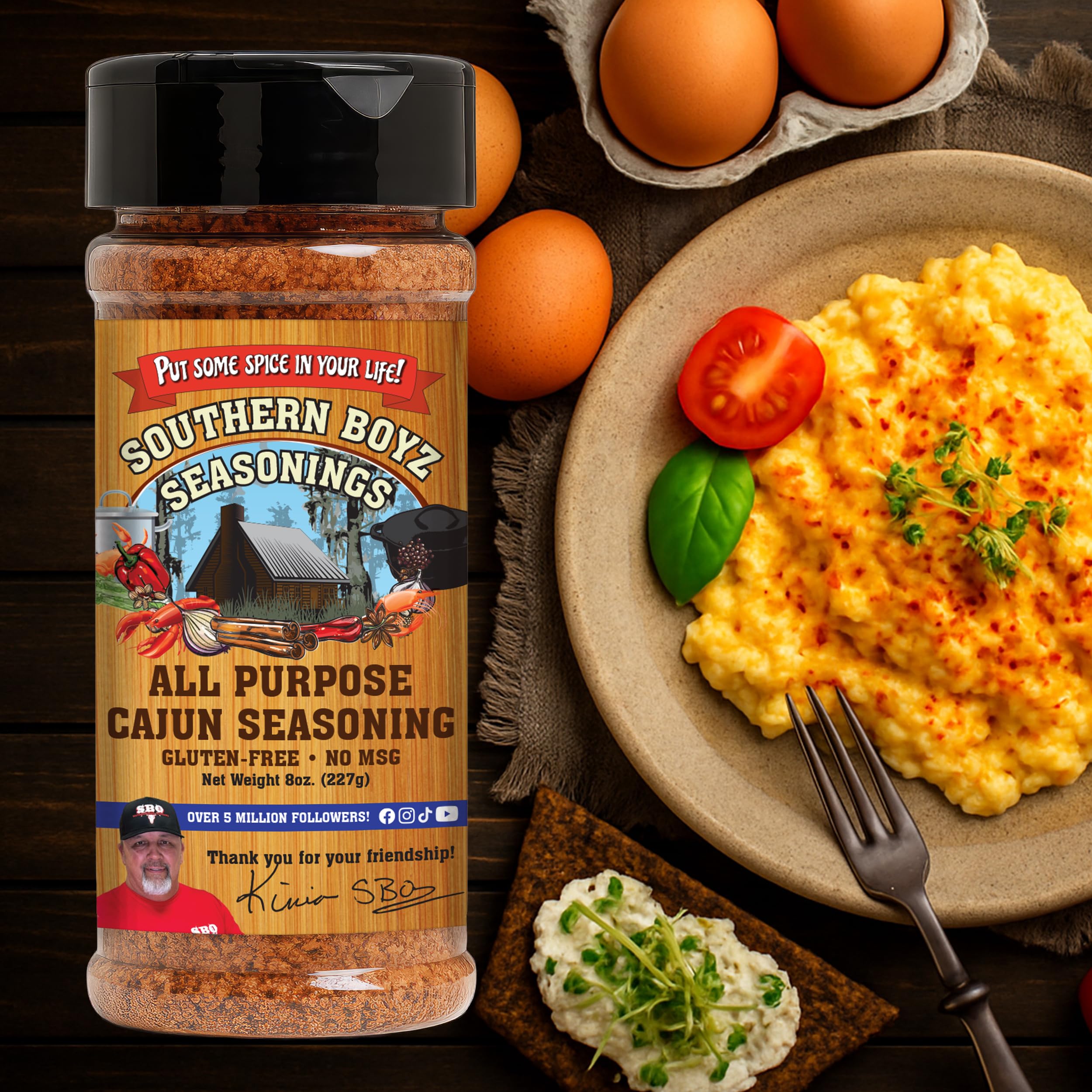 SBO kitchen scene with outdoors-inspired seasoning for meals