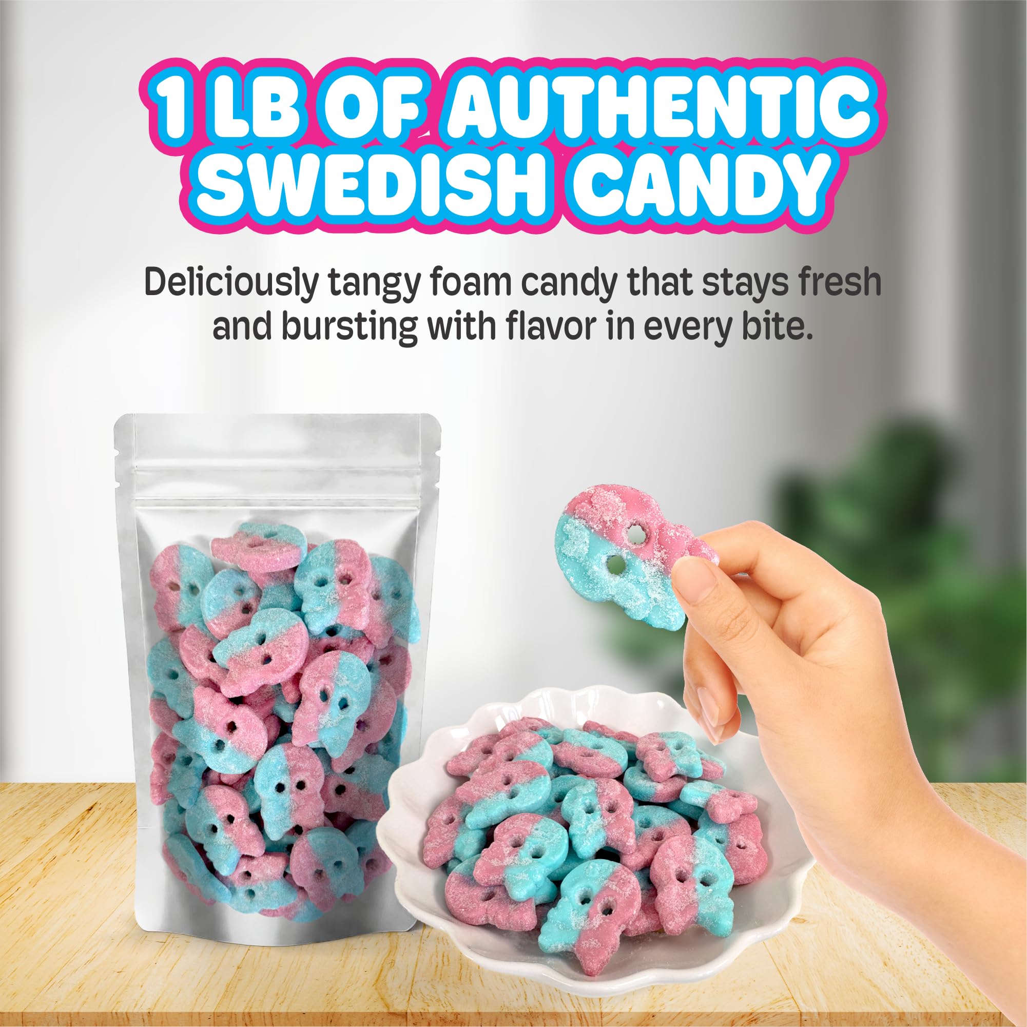 Scandylicious Bubs Dizzy Skulls individual skulls show eye-catching design for gifting.