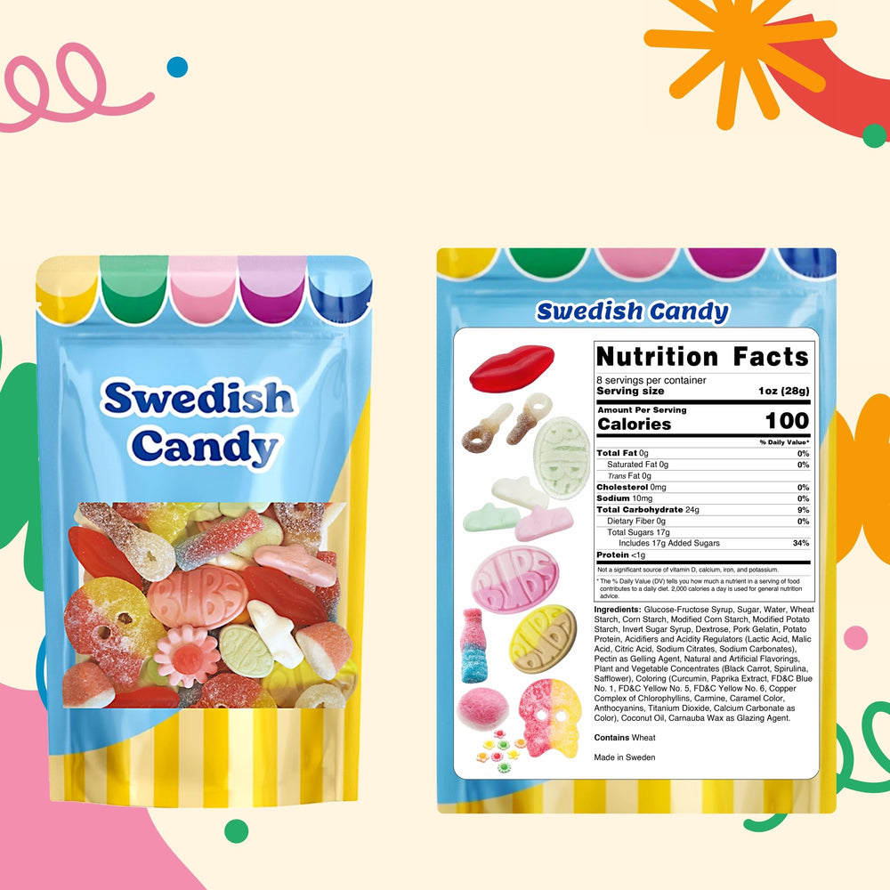 BUBS foam-texture gummies offer soft, chewy bites with bold Swedish flavors.