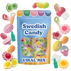 Scandylicious BUBS Swedish Candy Mix bag—colorful, shareable snack for gatherings.