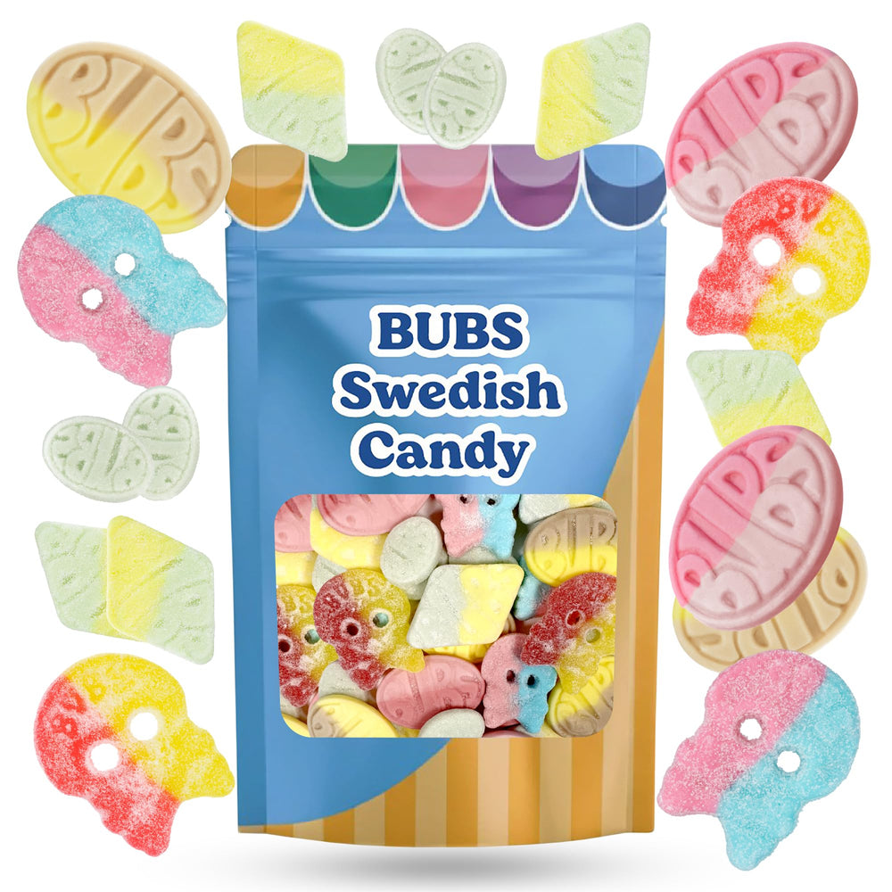 Scandylicious Bubs big oval gummies with vibrant color for sharing