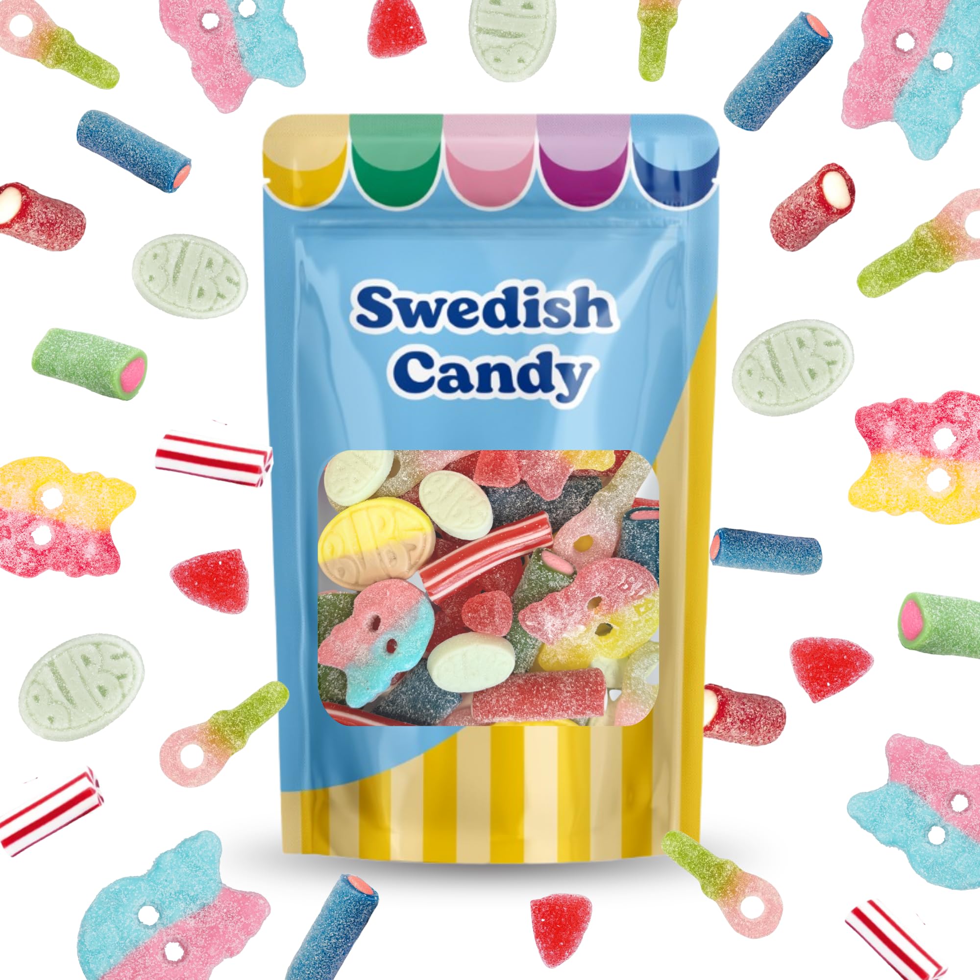 Scandylicious BUBS Swedish Candy Variety Pack: vibrant gummies in a 1 lb assortment, perfect for sharing