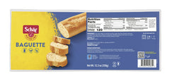 Schar gluten-free baguettes, oven-ready image, ideal for toast or sandwiches.