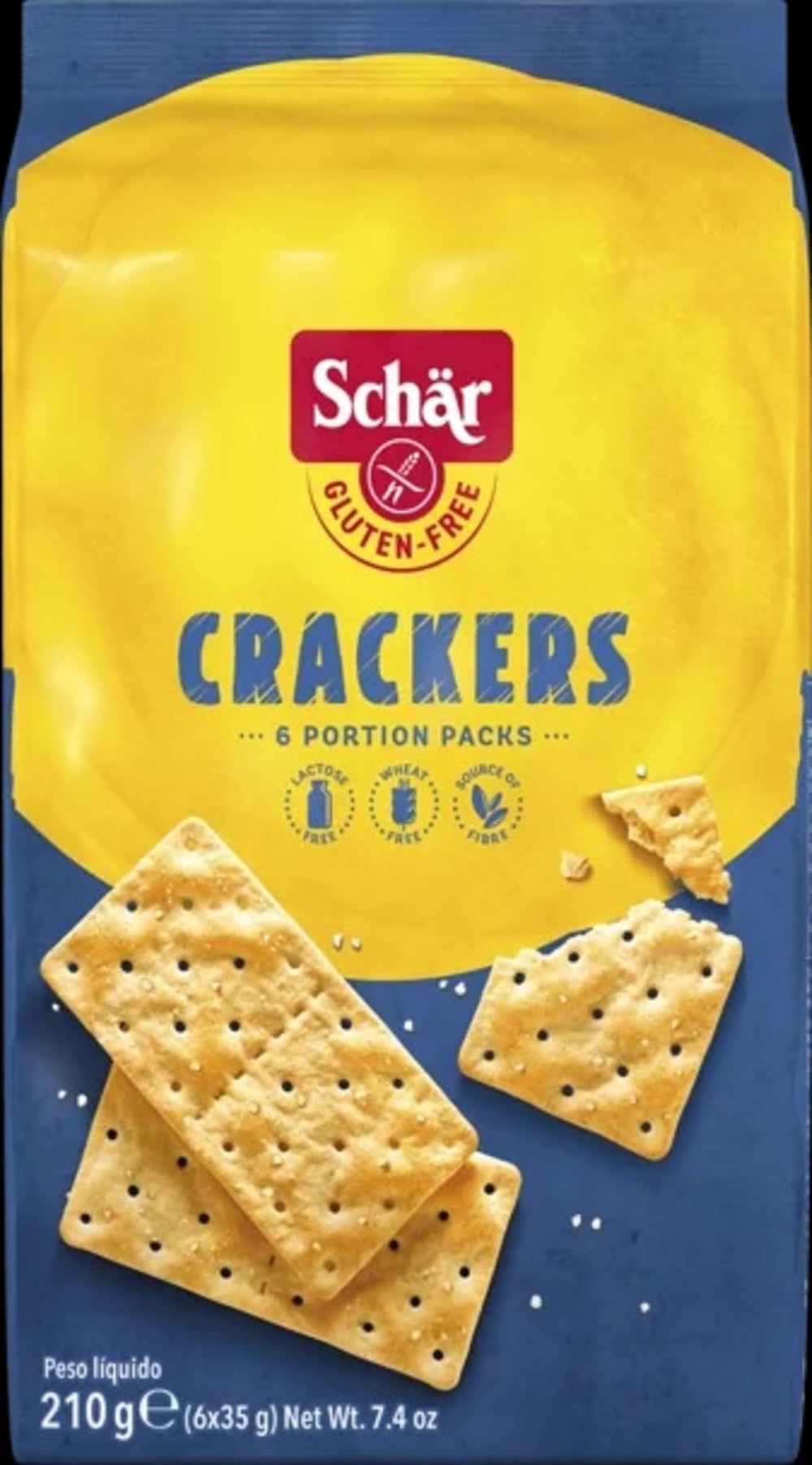 Schär crackers ingredients label highlighting gluten-free formulation