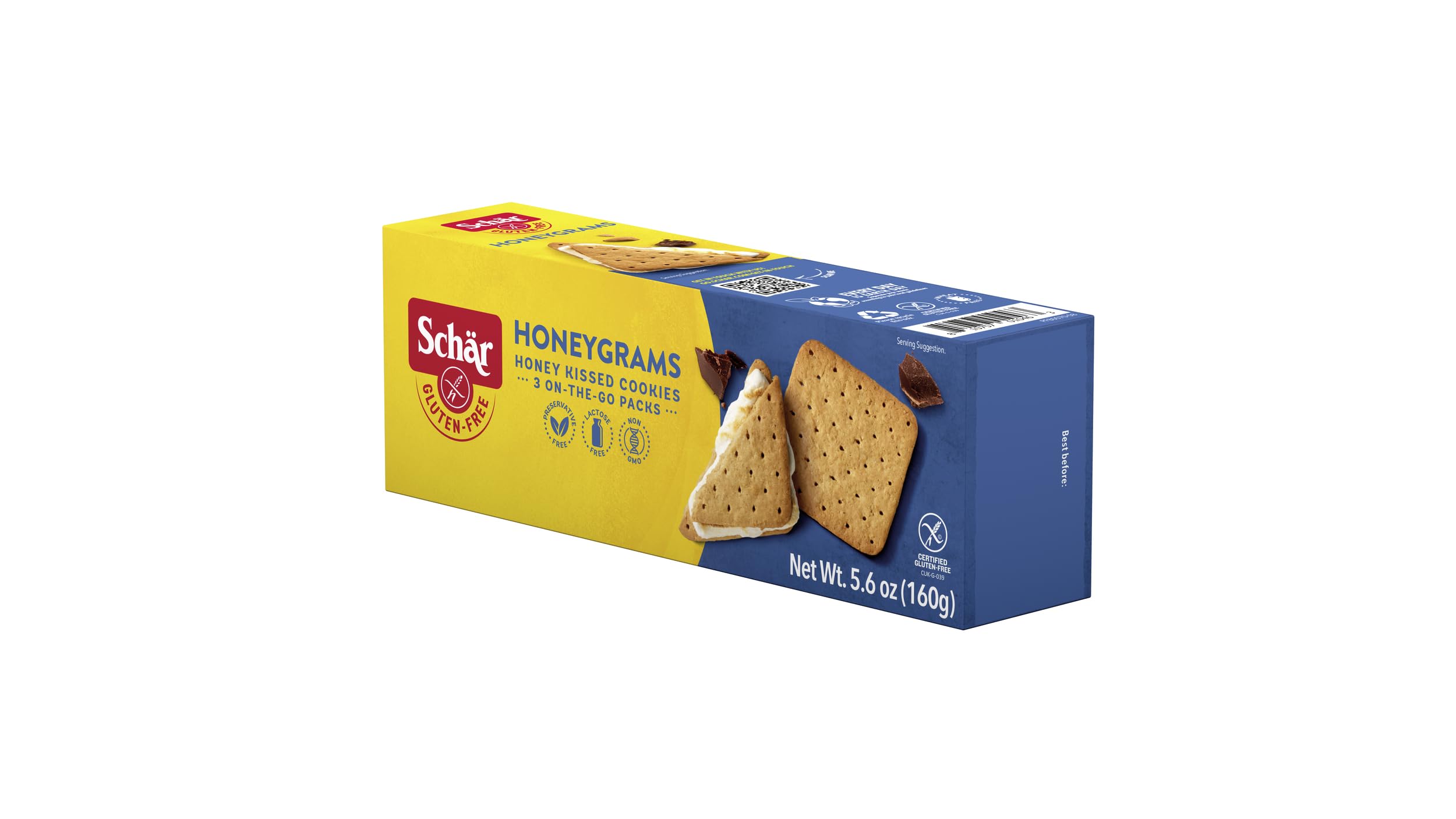 Schär Honeygram Crackers on a campfire setup outdoors.