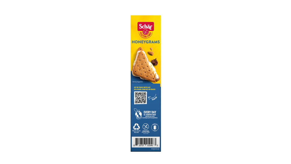 Schär Honeygram Crackers with dip on a serving platter.