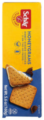 Schar Honeygrams resealable pouch keeps crackers fresh between snacks.
