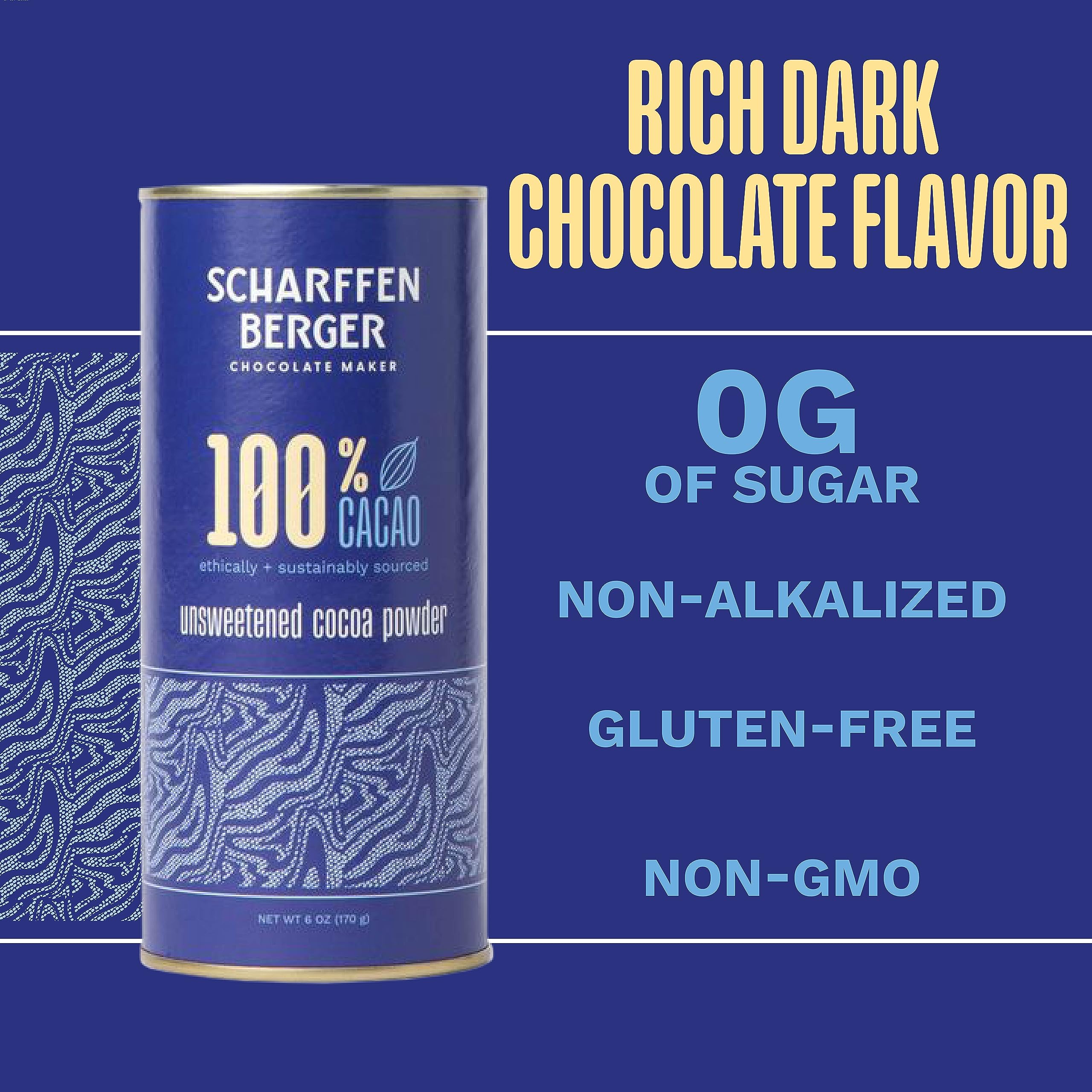 Scharffen Berger cocoa powder in a baking setup for versatile recipes