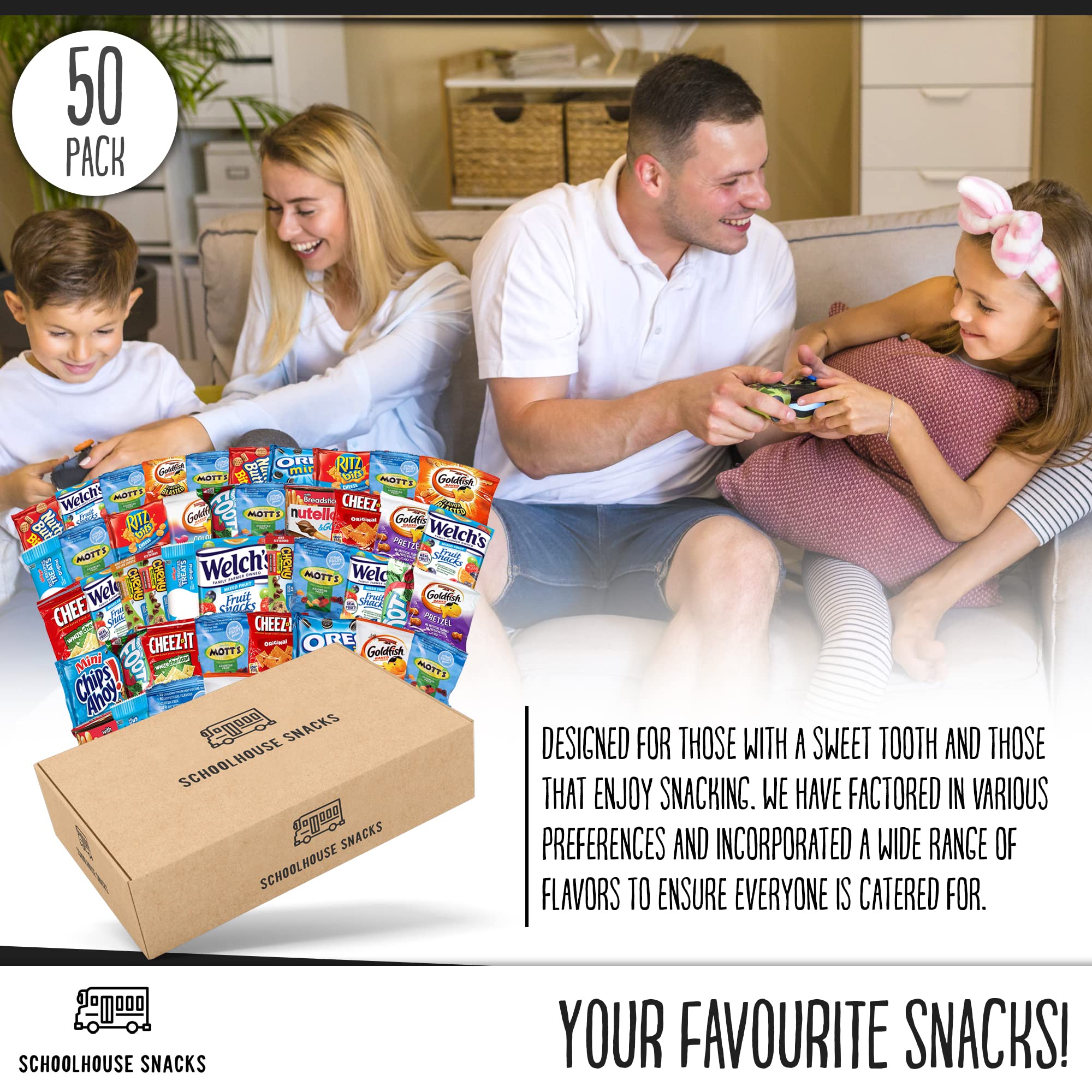 Schoolhouse Snacks gift box for kids makes snack time convenient and fun.