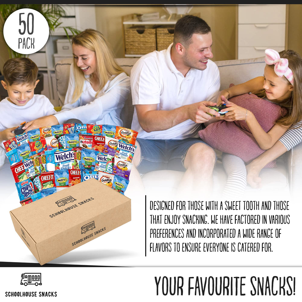 Schoolhouse Snacks gift box for kids makes snack time convenient and fun.