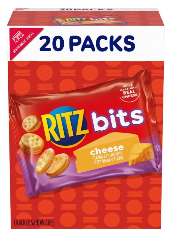 Ritz Bits Cheddar pack close-up for convenient on-the-go snacking