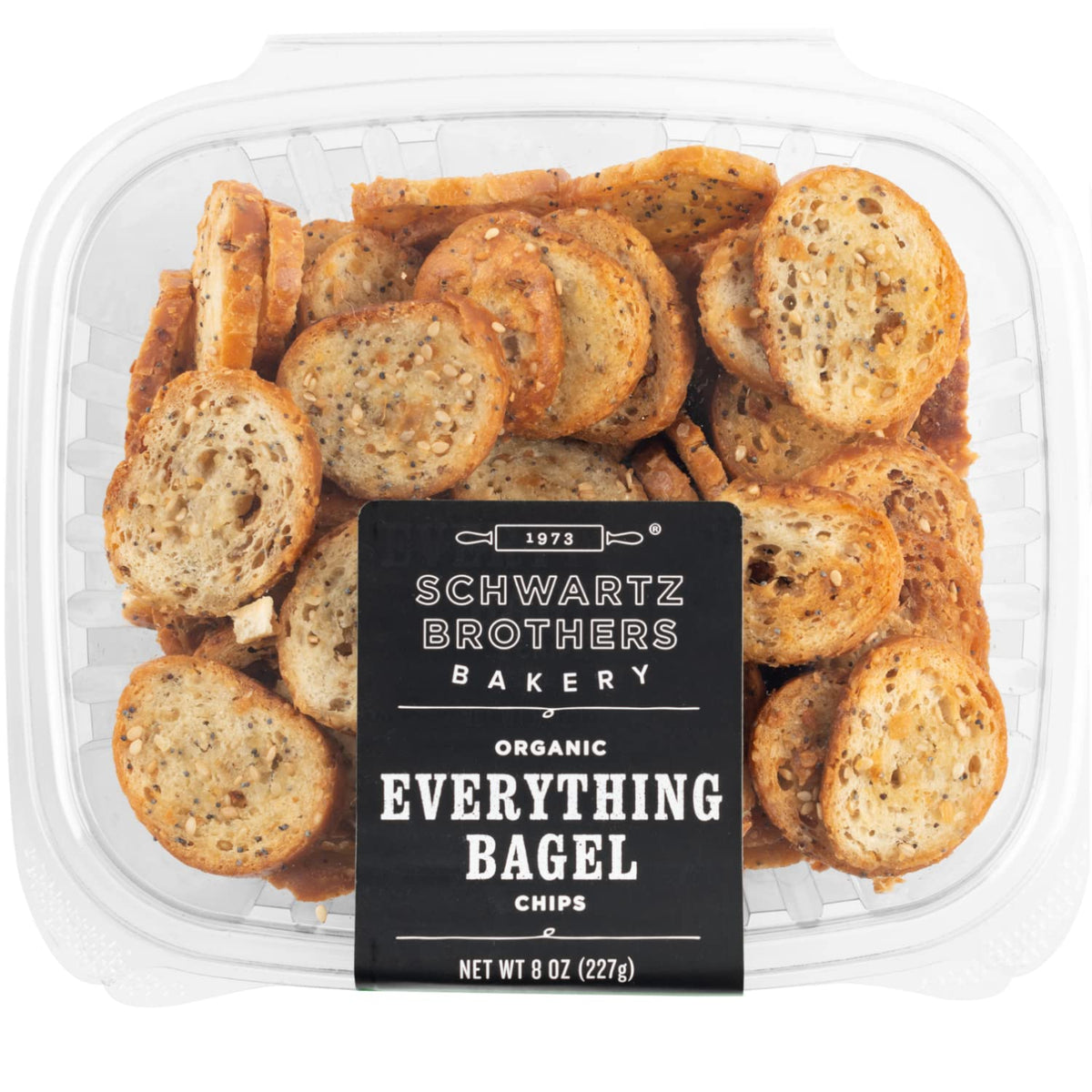 Schwartz Brothers Bakery Everything Bagel Chips NY Style hero, crisp snack for on-the-go flavor.