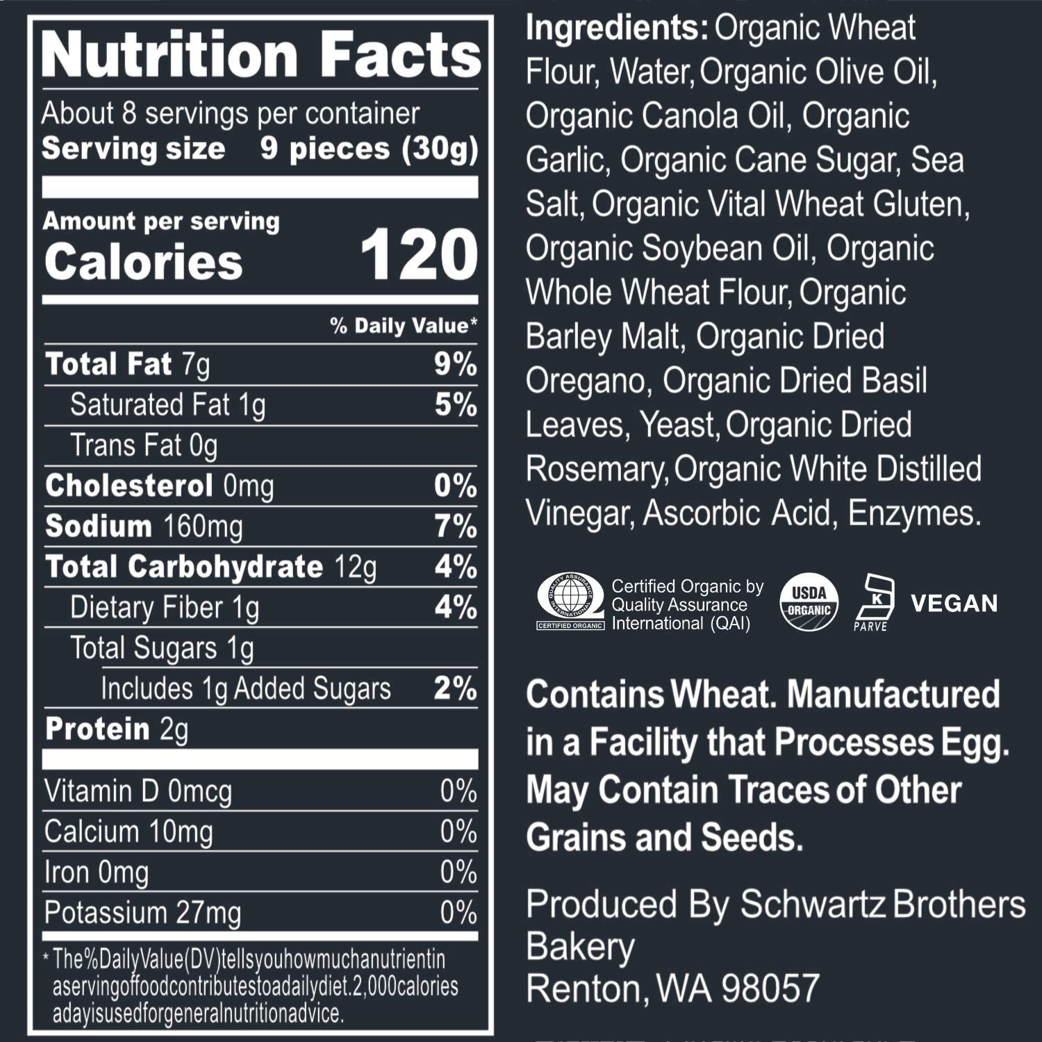 Schwartz Brothers Bakery garlic herb bagel chips on a party tray, ideal for sharing