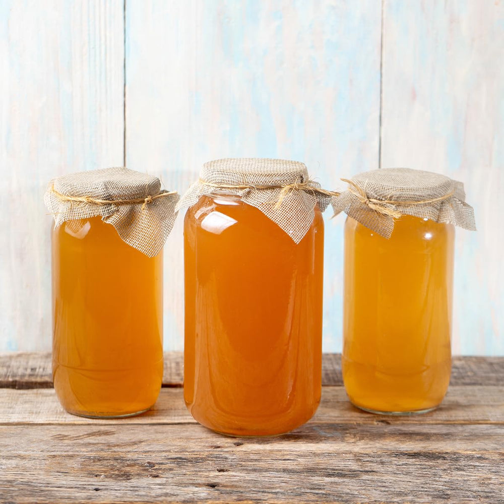 Scoby Kombucha certified organic and kosher ingredients.