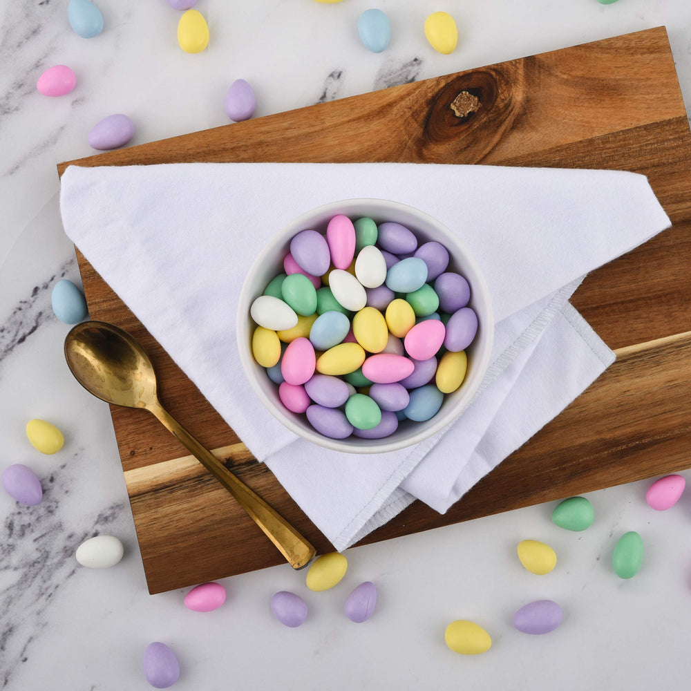 Pastel-colored Sconza Jordan almonds ideal for Easter gifts