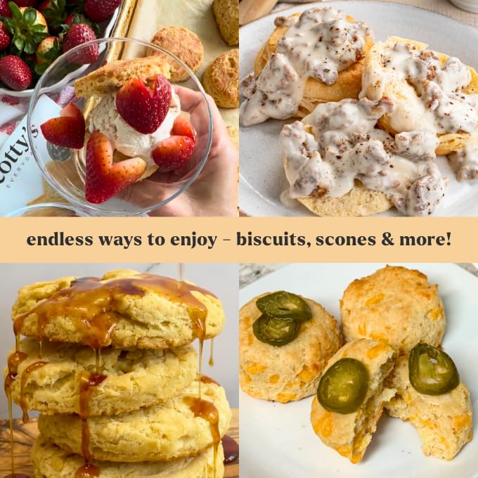 Scotty's Everyday gluten-free and nut-free baked biscuits on plate.