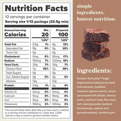 Scotty's Everyday Keto Brownie mix dry ingredients ready to mix for a gluten-free, low-carb dessert.
