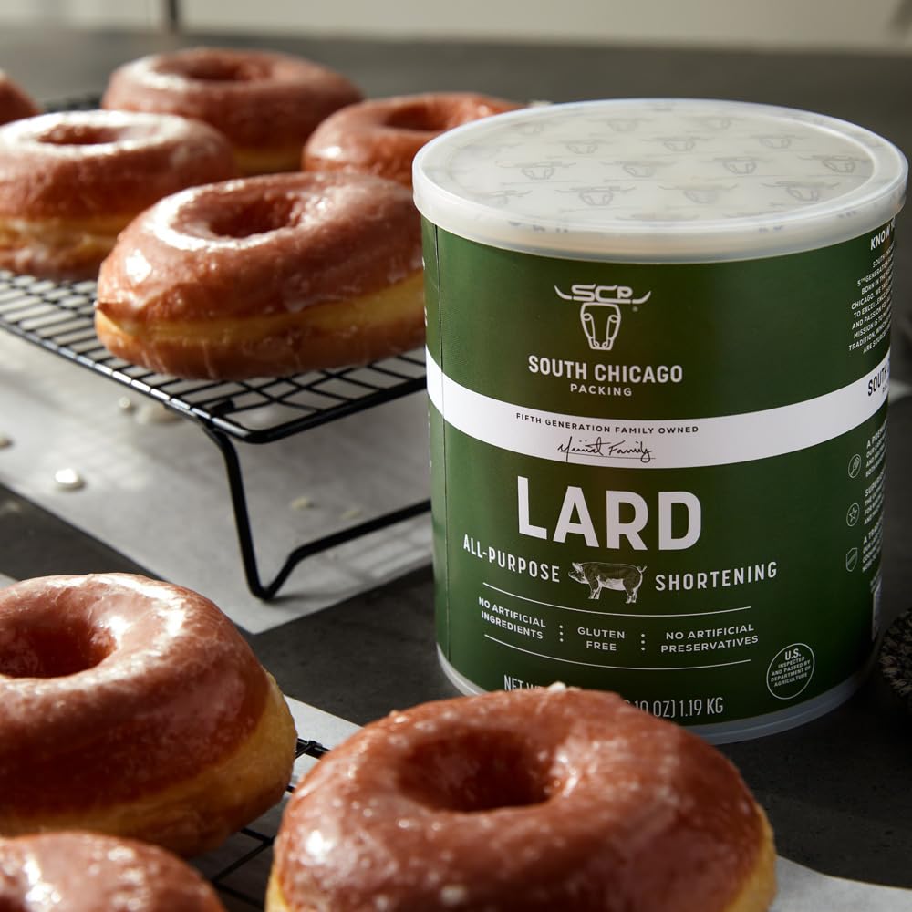 SCP lard shortening in a skillet for crisp fried eggs.