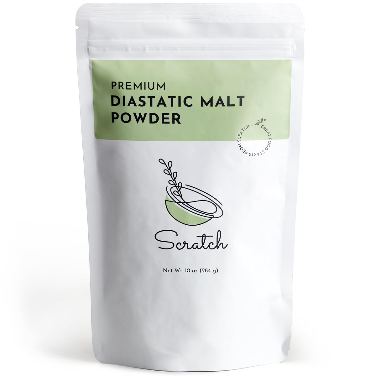 Scratch diastatic malt powder in a jar ready for baking and rising dough