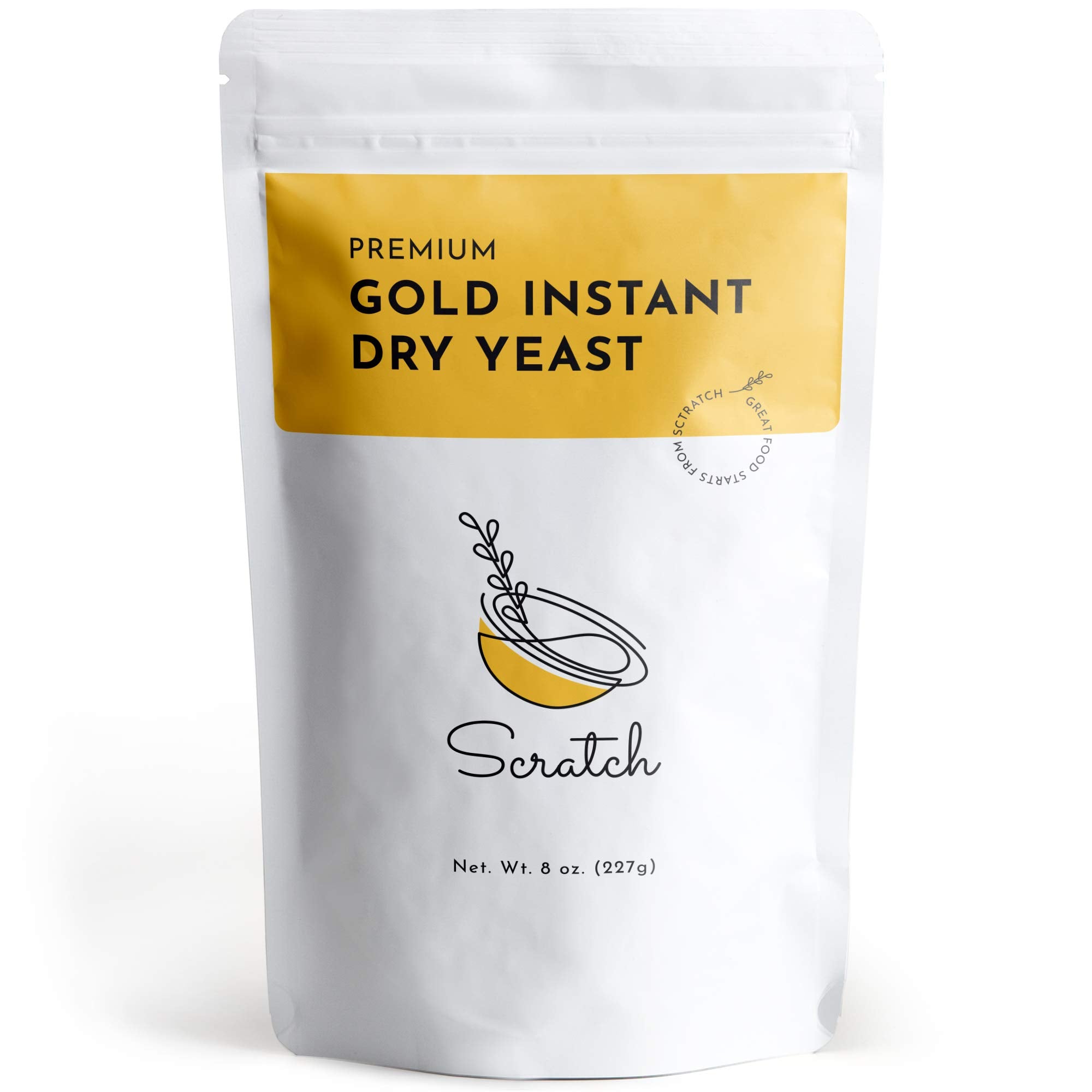 Scratch Gold Instant Dry Yeast 8oz package ready for fast rise in dry mix